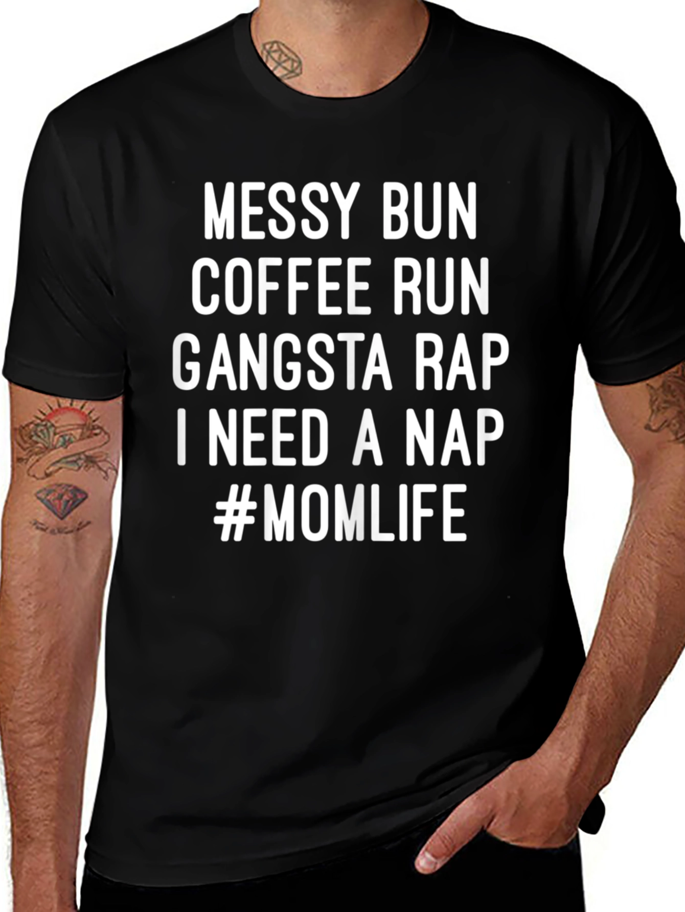 Messy Bun Coffee Run Tee - Mom Life T-Shirt
