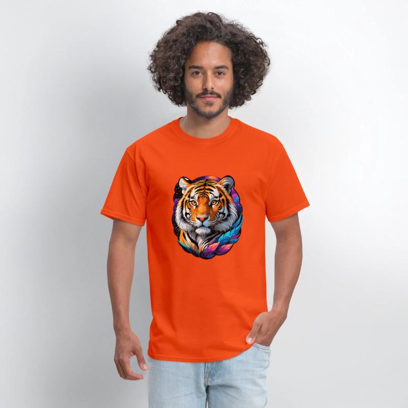Stellar Tiger Aura - Cosmic Animal Artwork