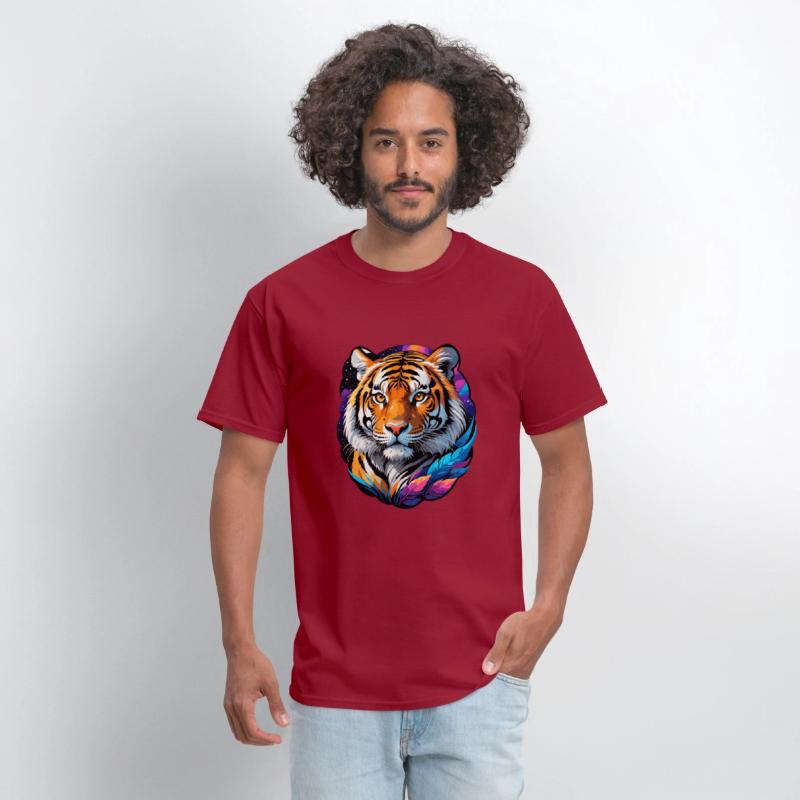 Stellar Tiger Aura - Cosmic Animal Artwork