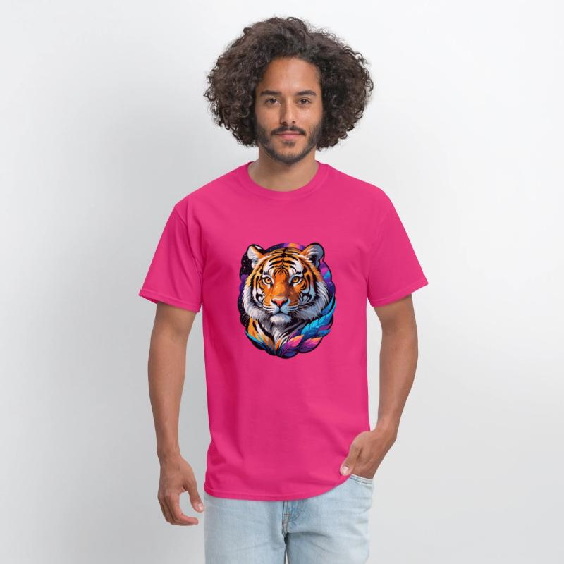 Stellar Tiger Aura - Cosmic Animal Artwork