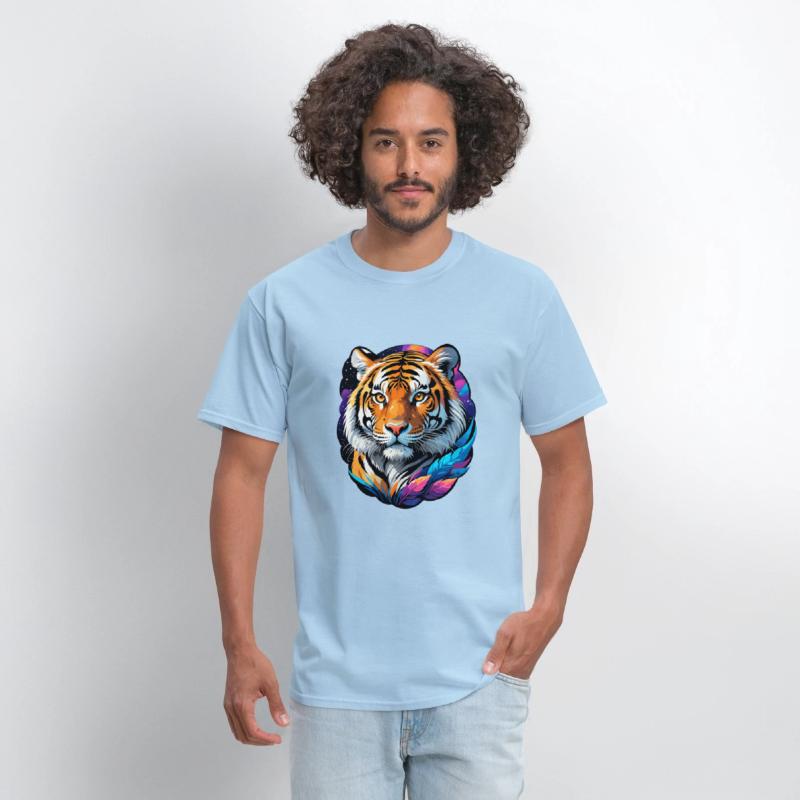 Stellar Tiger Aura - Cosmic Animal Artwork