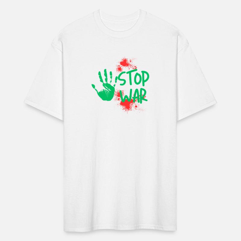Stop War – Bold Handprint Anti-War Graphic Design
