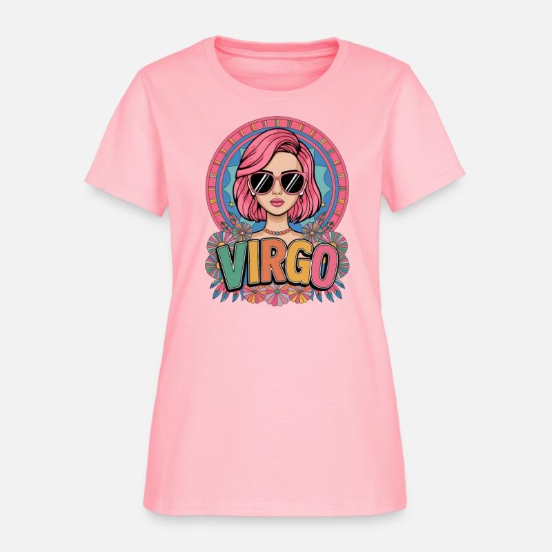 Stylish Retro Virgo Woman Zodiac Sign Colorful