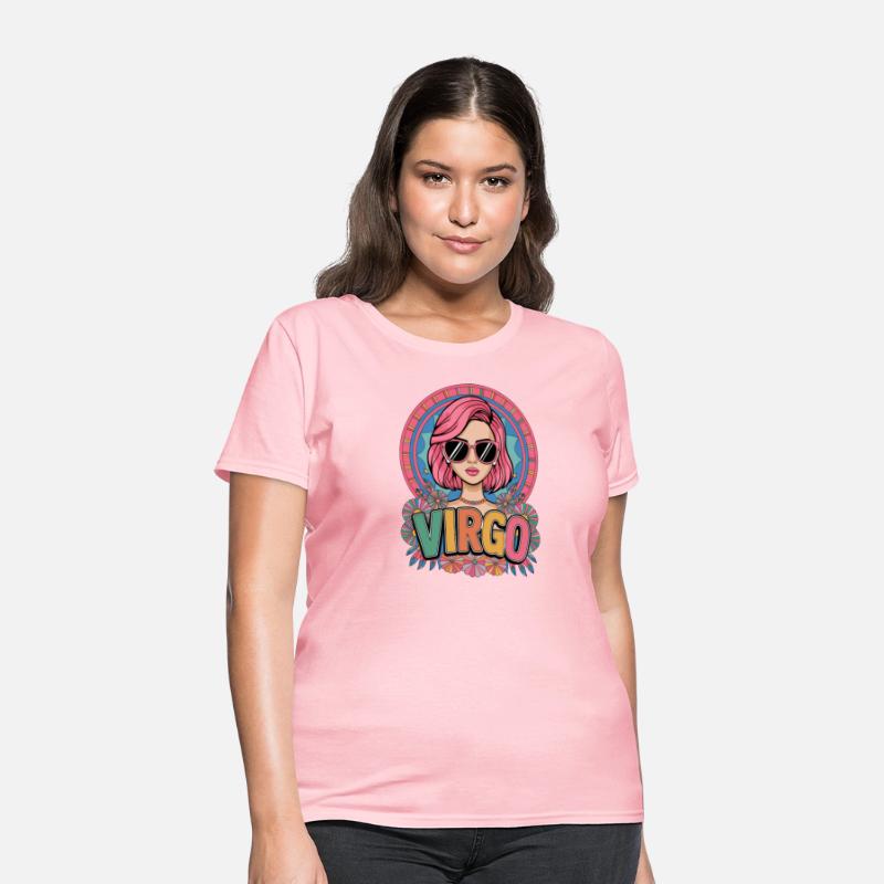 Stylish Retro Virgo Woman Zodiac Sign Colorful