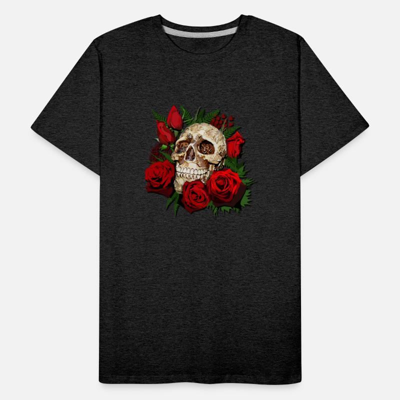 Sugar skull and Red Roses