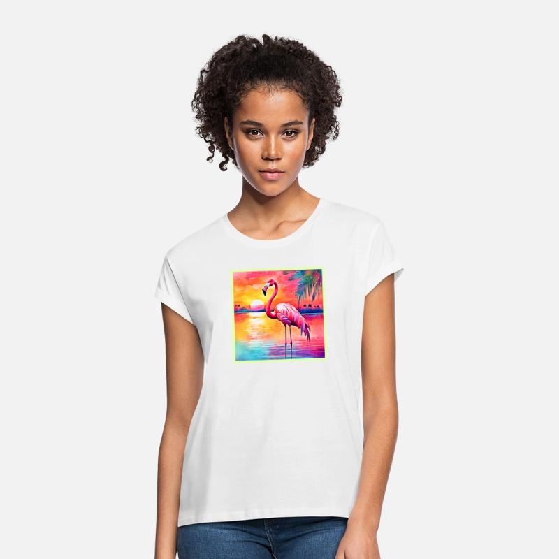 Sunset Flamingo Art Design
