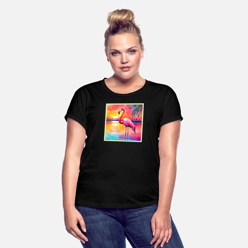 Sunset Flamingo Art Design