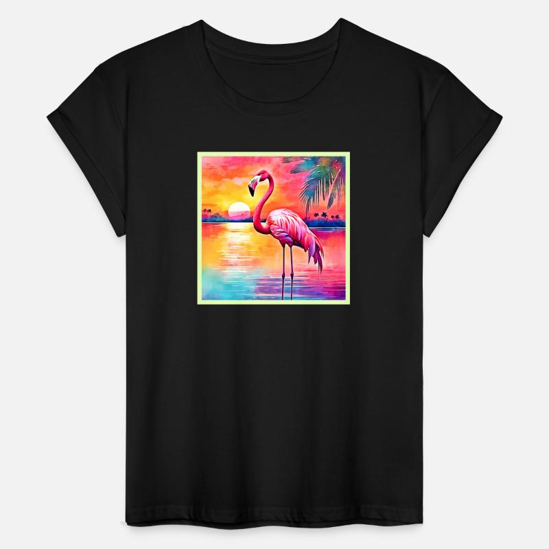 Sunset Flamingo Art Design