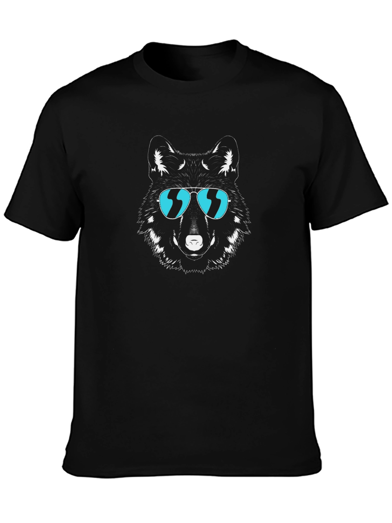 Cool Wolf Graphic Tee - Stylish Black T-Shirt