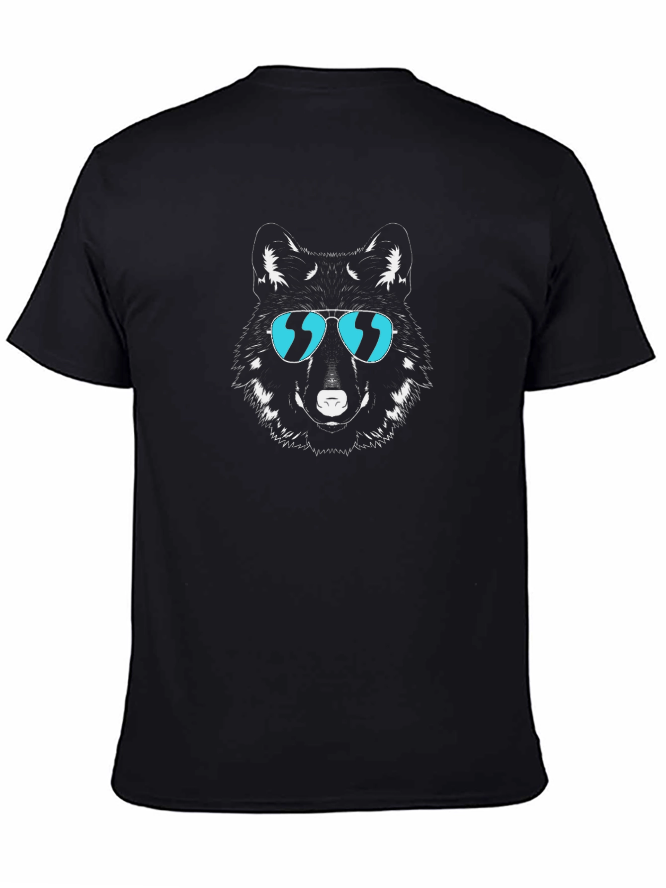 Cool Wolf Graphic Tee - Stylish Black T-Shirt
