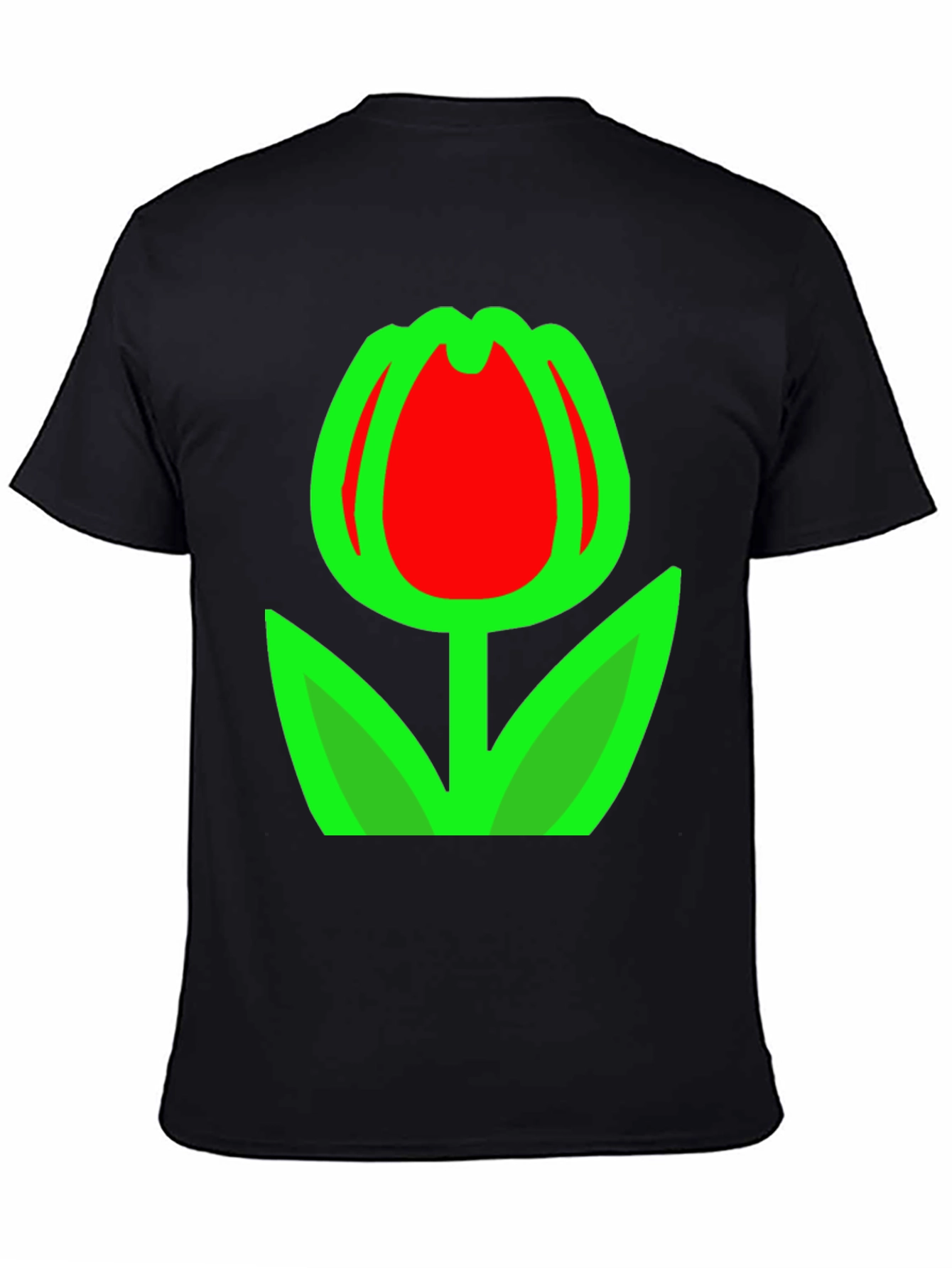 Tulip Graphic Black T-Shirt
