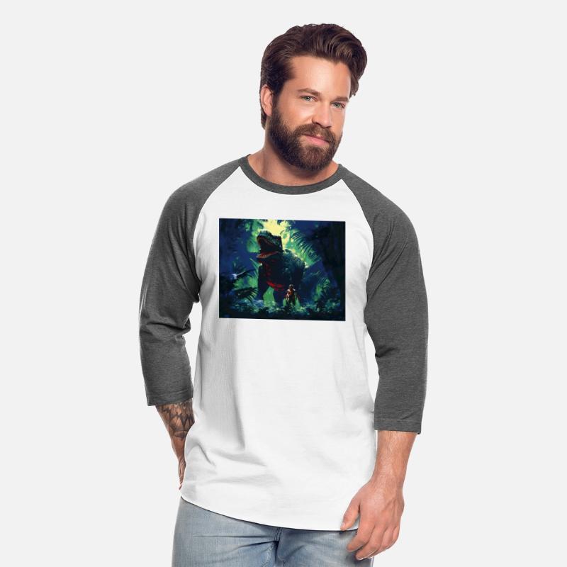 T-Shirt viglomir Tyrannosaurus Rex next to a v