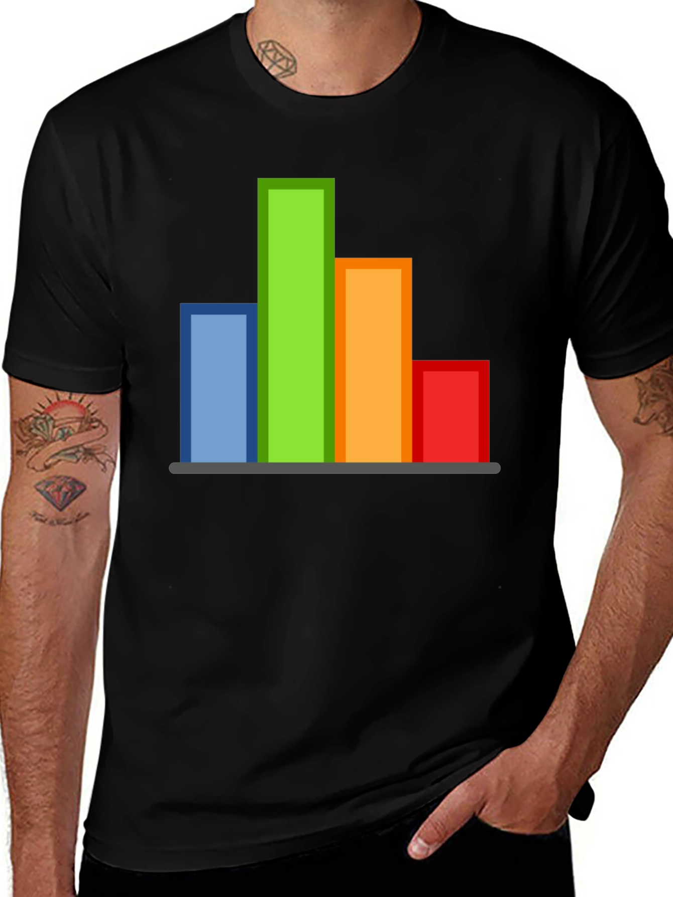Data Bar Graph T-Shirt - Geeky Graphic Tee
