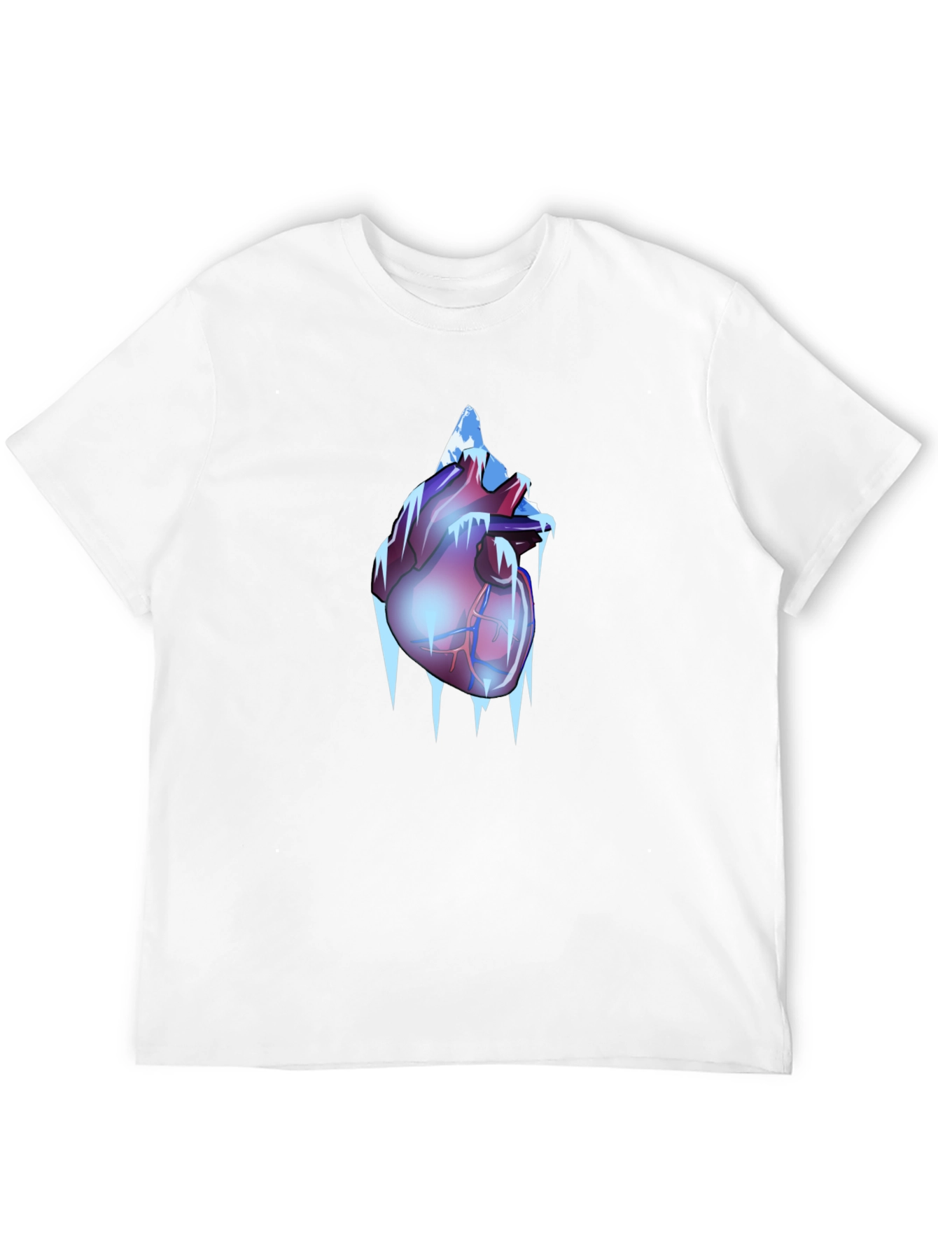 Icy Heart Graphic Tee - Frozen Anatomy T-Shirt