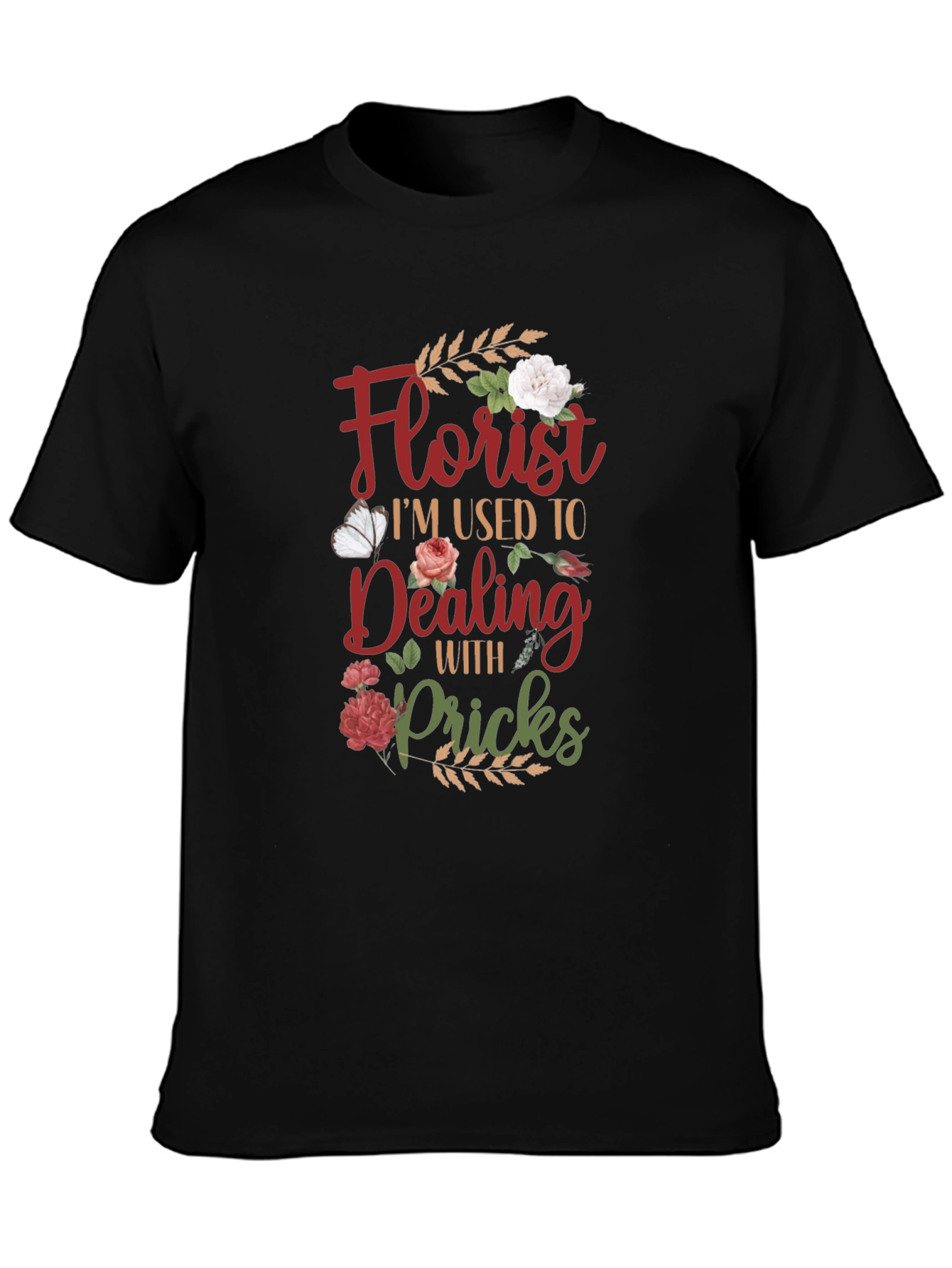 Florist Dealing with Pricks Graphic T-Shirt
