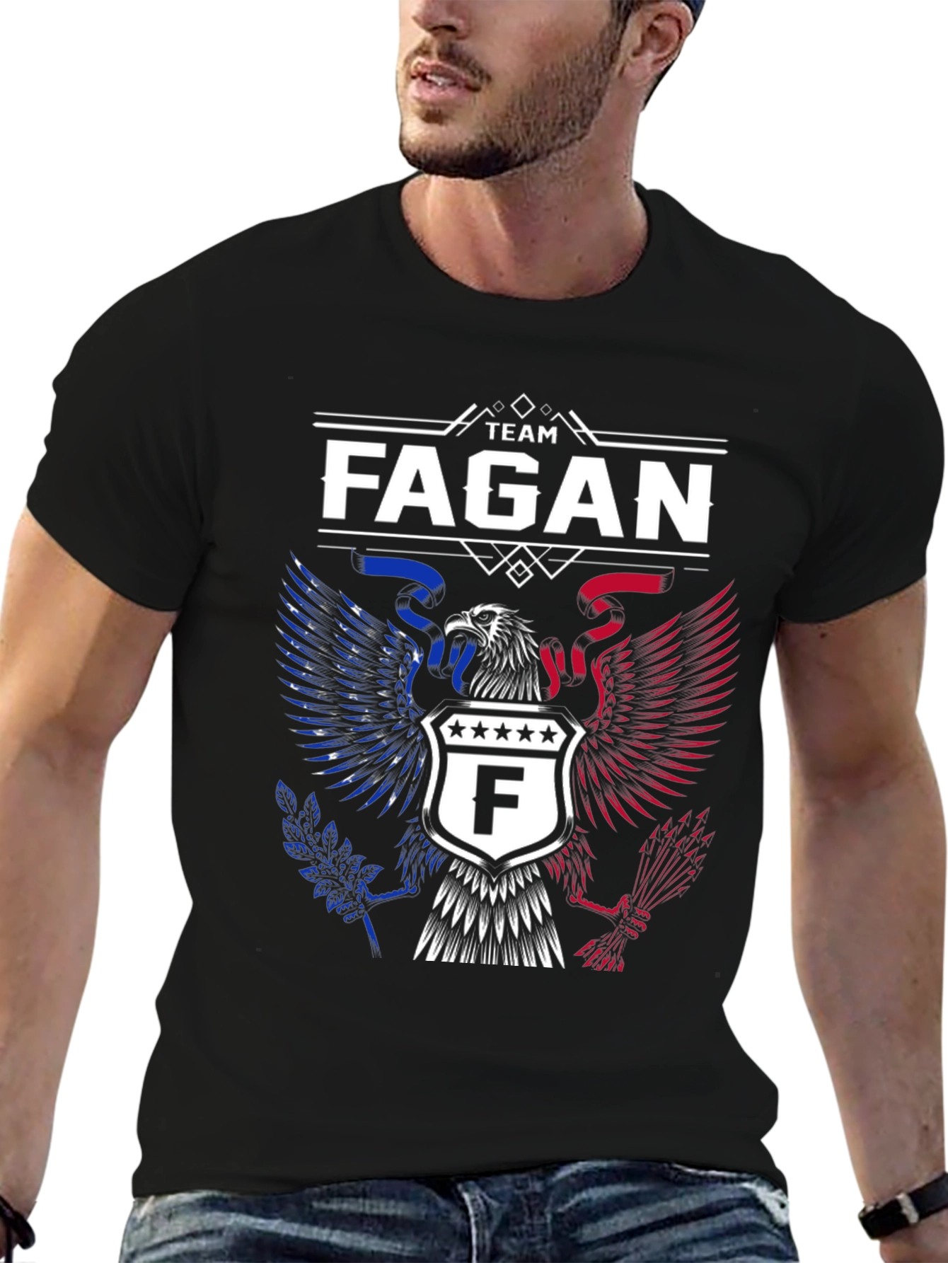 Team Fagan Patriotic Eagle Graphic T-Shirt