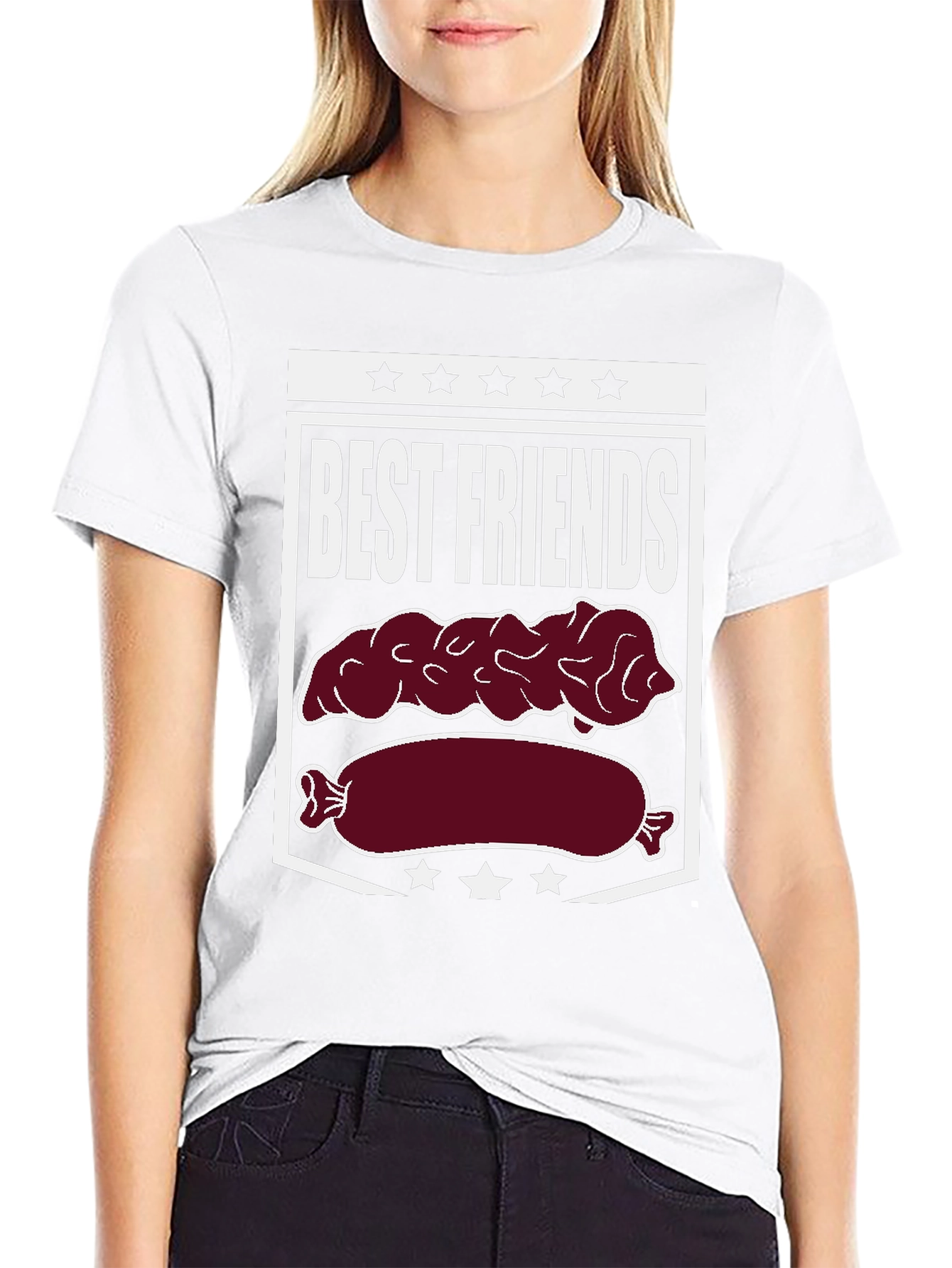 Best Friends Sausage & Poop T-Shirt Funny Foodie Tee