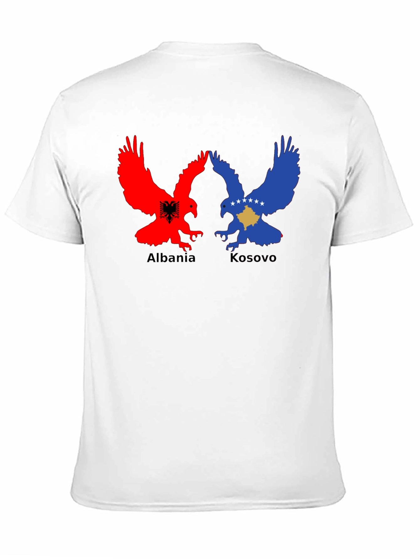 Albania Kosovo Eagle Black T-Shirt