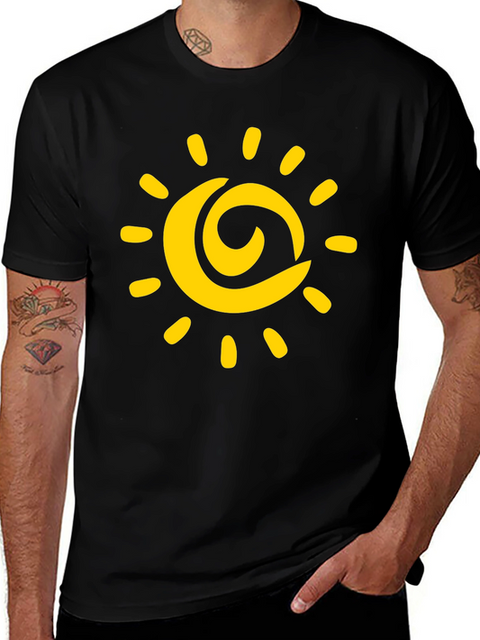 Sunny Day Graphic Tee - Black Cotton T-Shirt