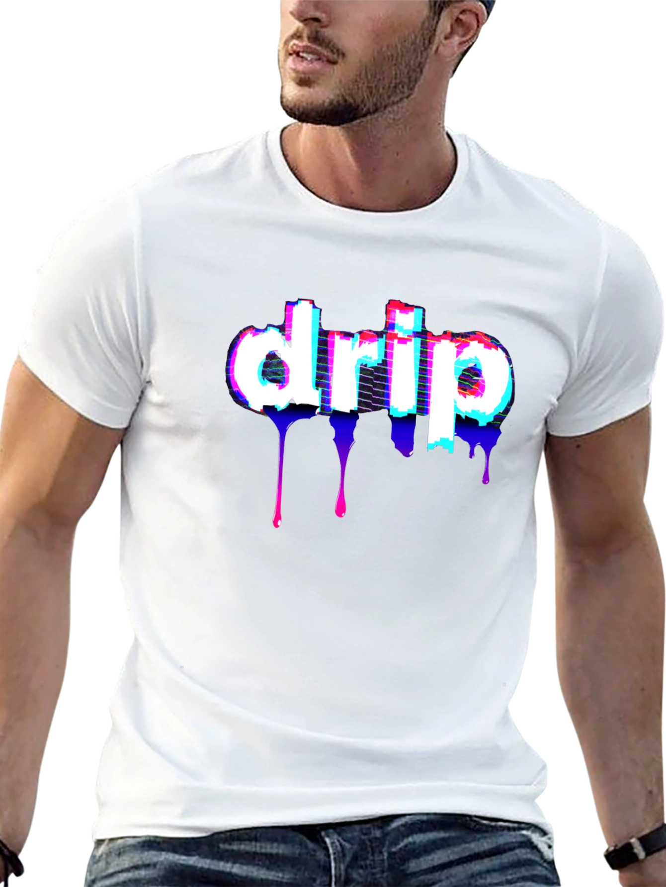 Drip Glitch T-Shirt - Edgy Streetwear