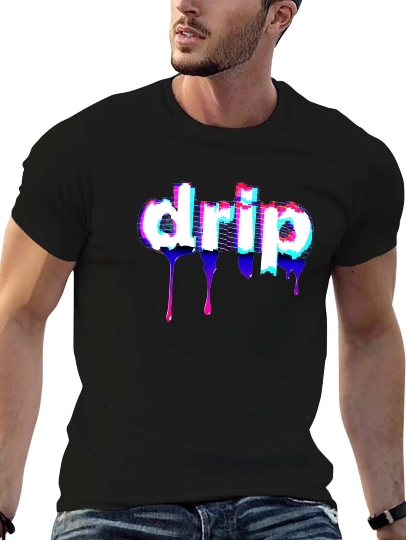 Drip Glitch T-Shirt - Edgy Streetwear