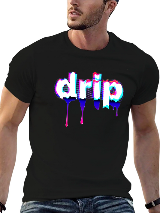 Drip Glitch T-Shirt - Edgy Streetwear