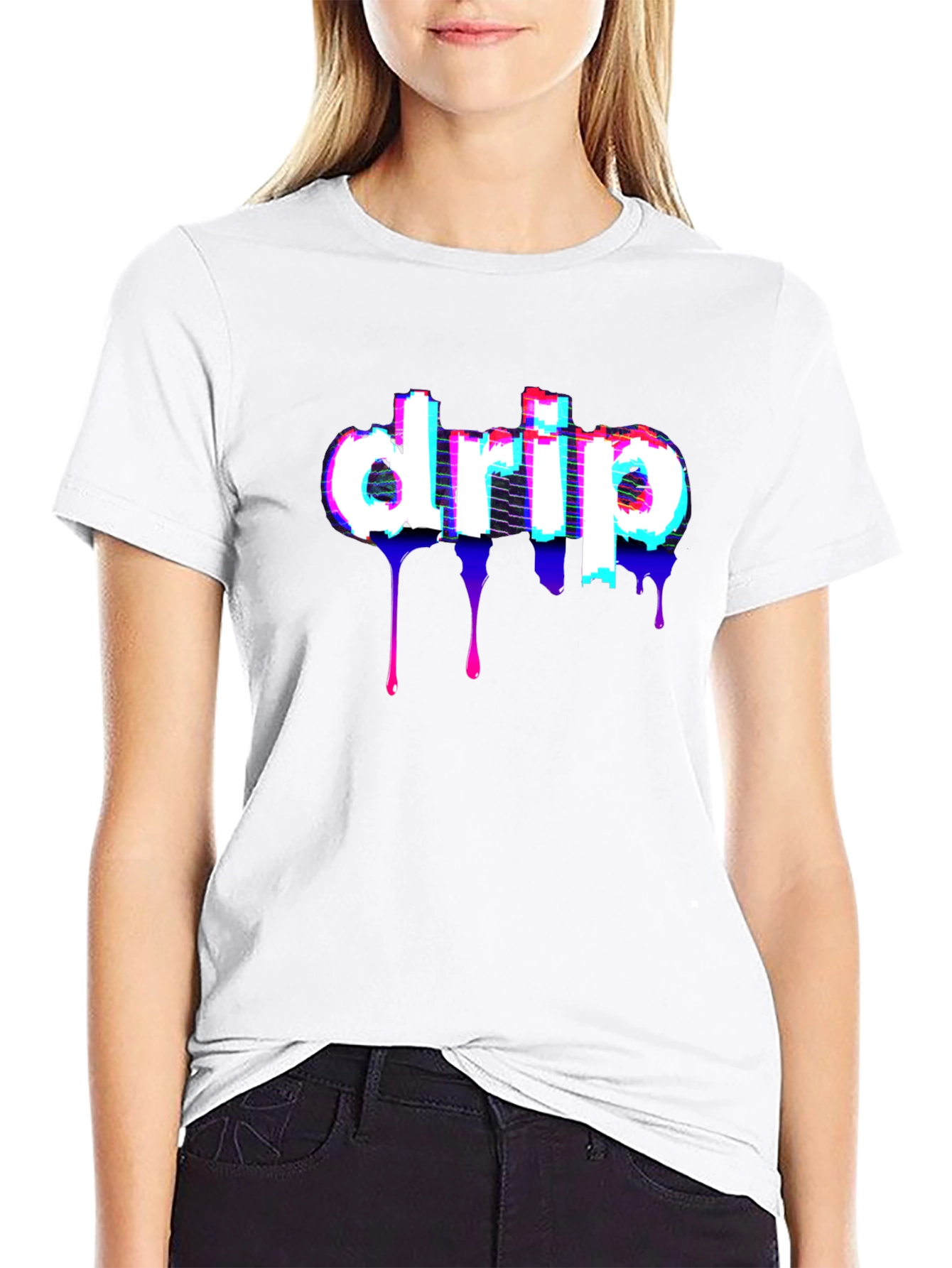 Drip Glitch T-Shirt - Edgy Streetwear