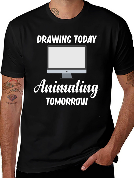 Drawing Today Animating Tomorrow Black T-Shirt