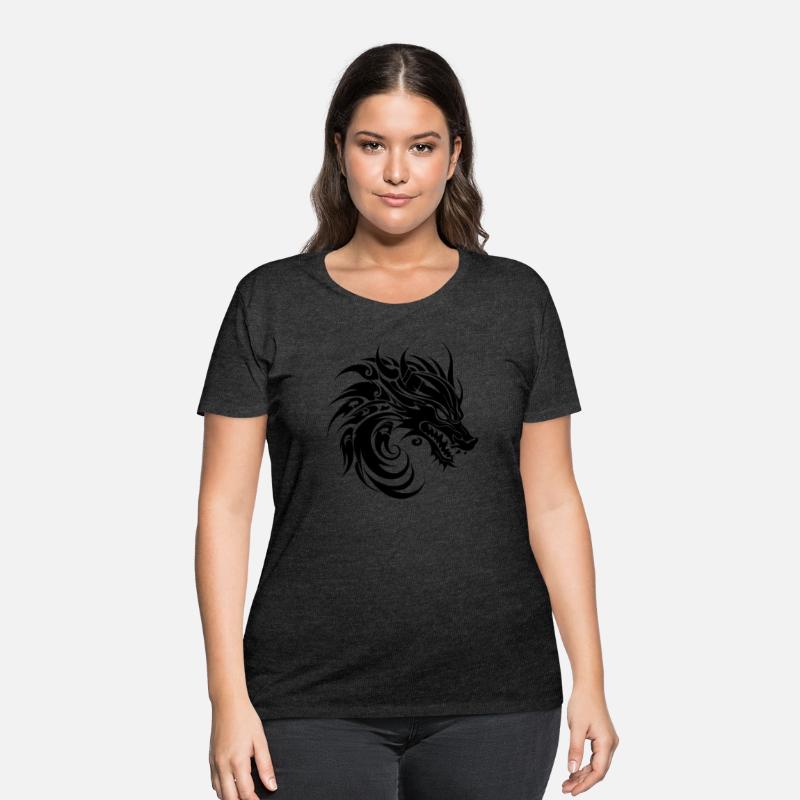 Tattoo Style Roaring Chinese Dragon Head