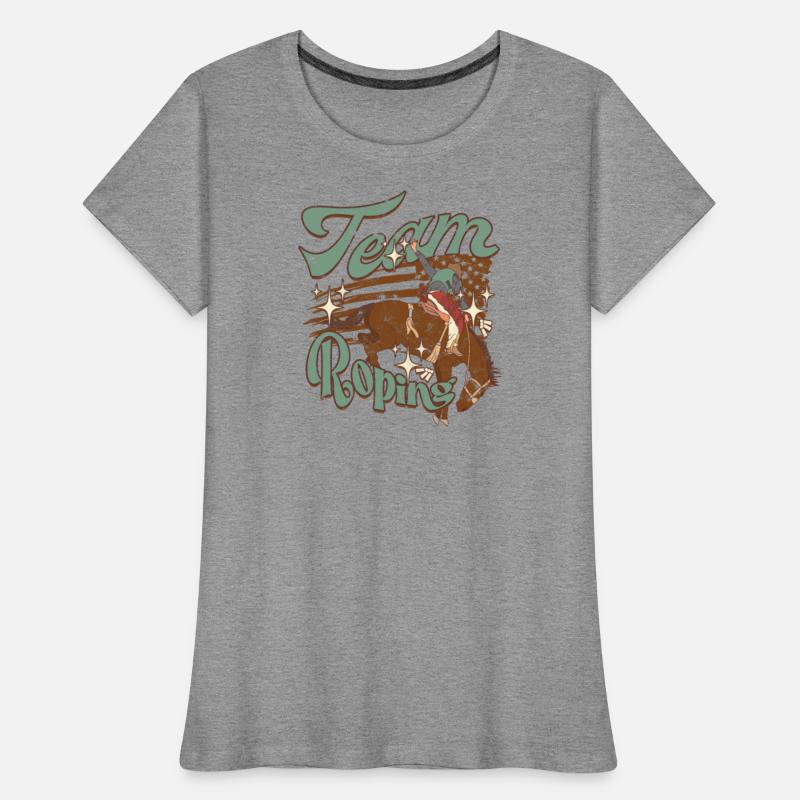 Team Roping Patriotic Roper Distressed Rodeo