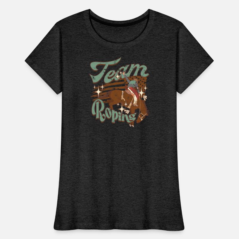 Team Roping Patriotic Roper Distressed Rodeo
