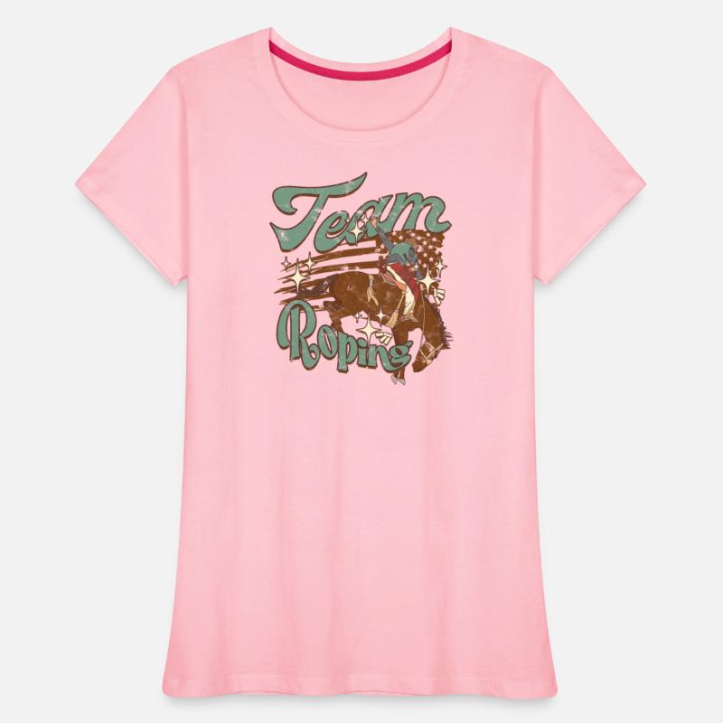 Team Roping Patriotic Roper Distressed Rodeo