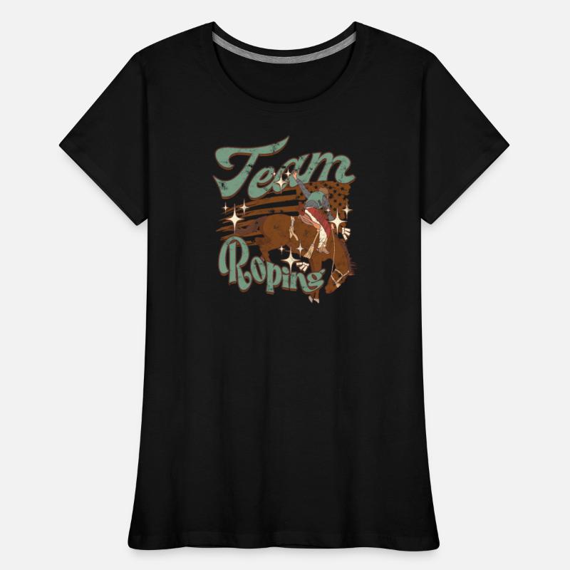 Team Roping Patriotic Roper Distressed Rodeo