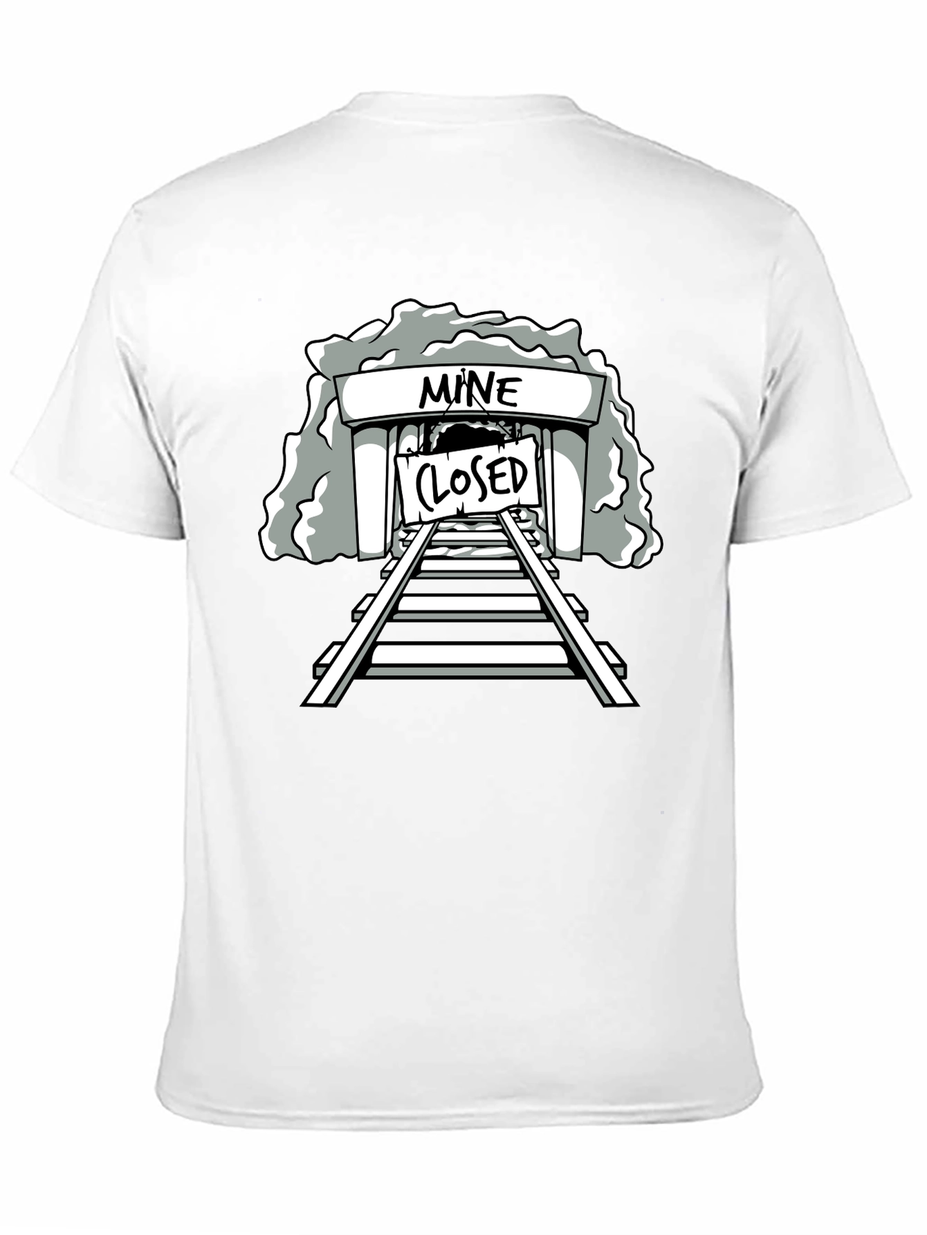 Mine Closed Graphic Tee - Black Cotton T-Shirt