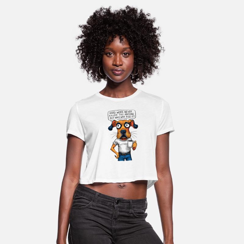 The dog should be holding a white