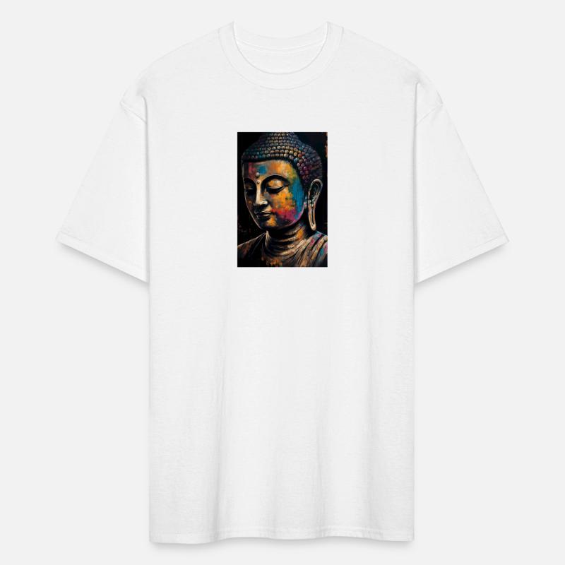 The Joyful Buddha Colorful Portrait Painting