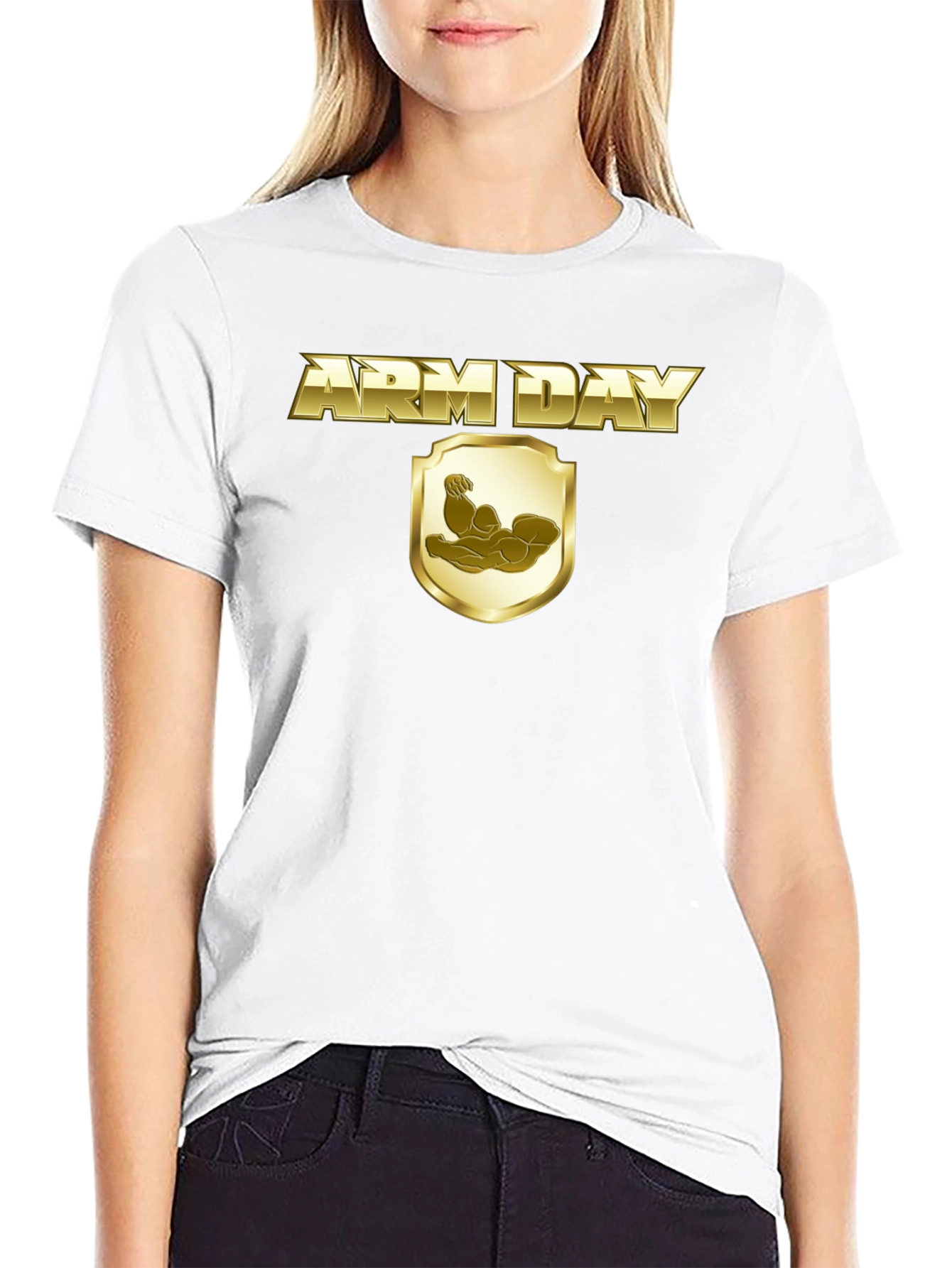Arm Day T-Shirt - Gold Design