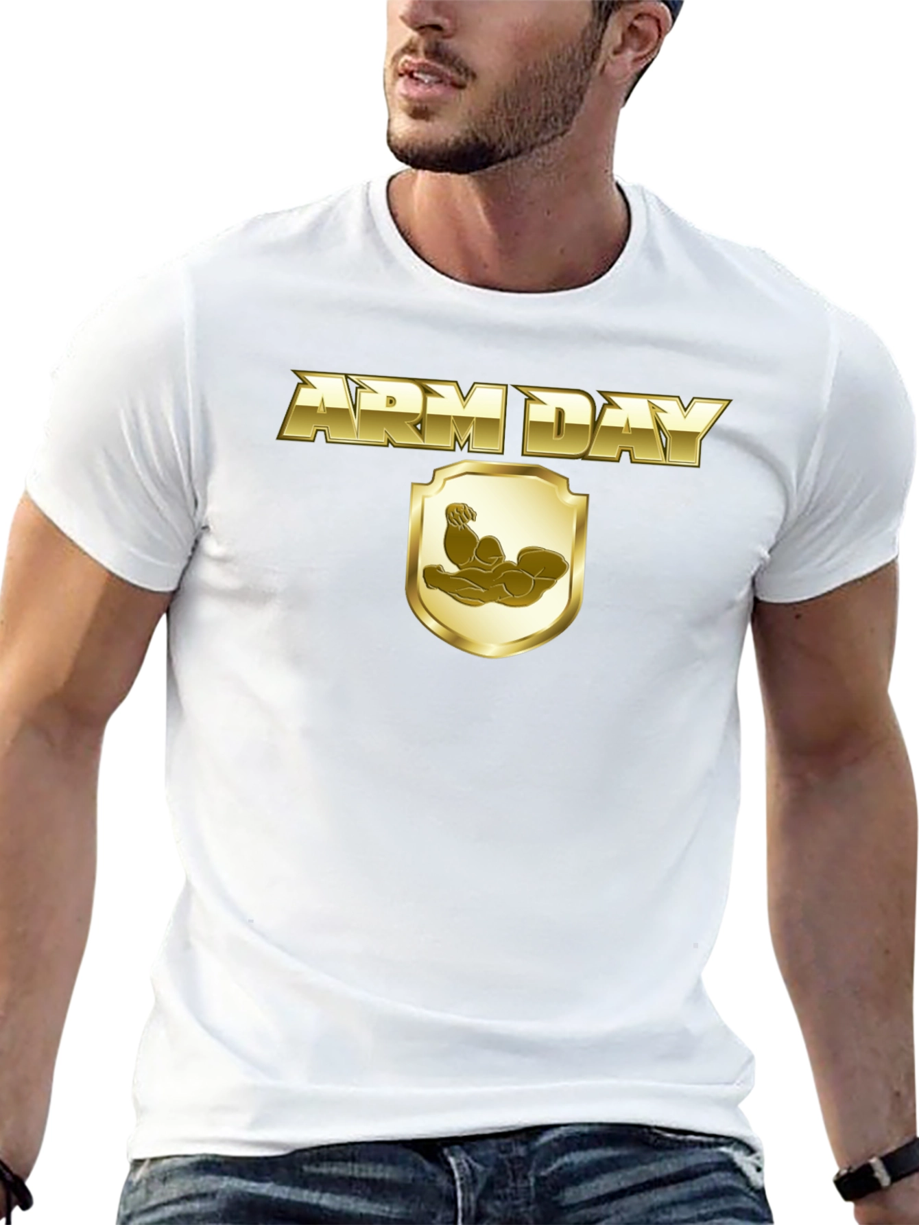 Arm Day T-Shirt - Gold Design