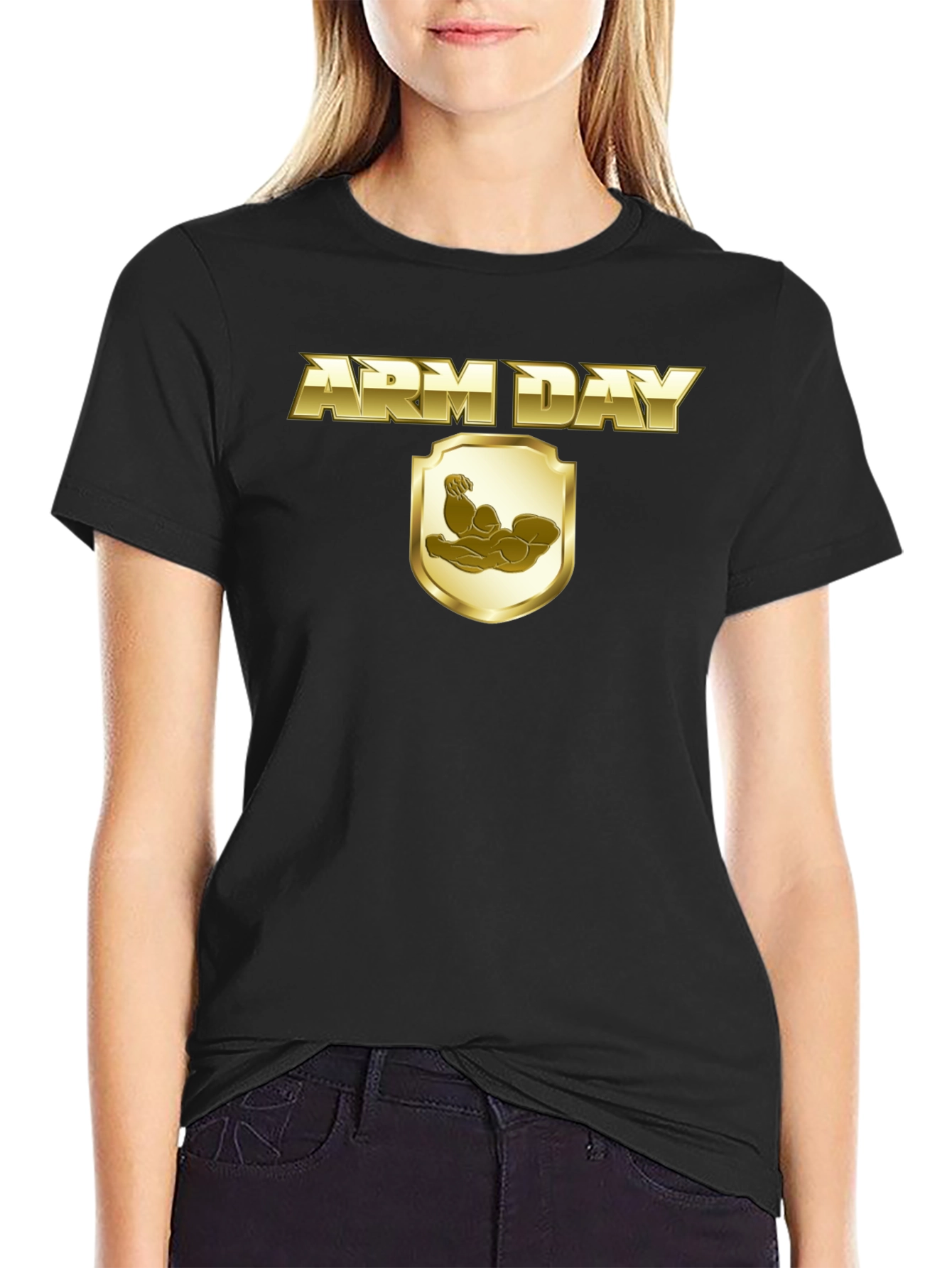 Arm Day T-Shirt - Gold Design