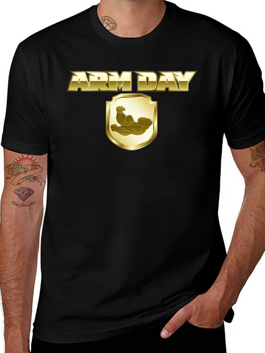 Arm Day T-Shirt - Gold Design