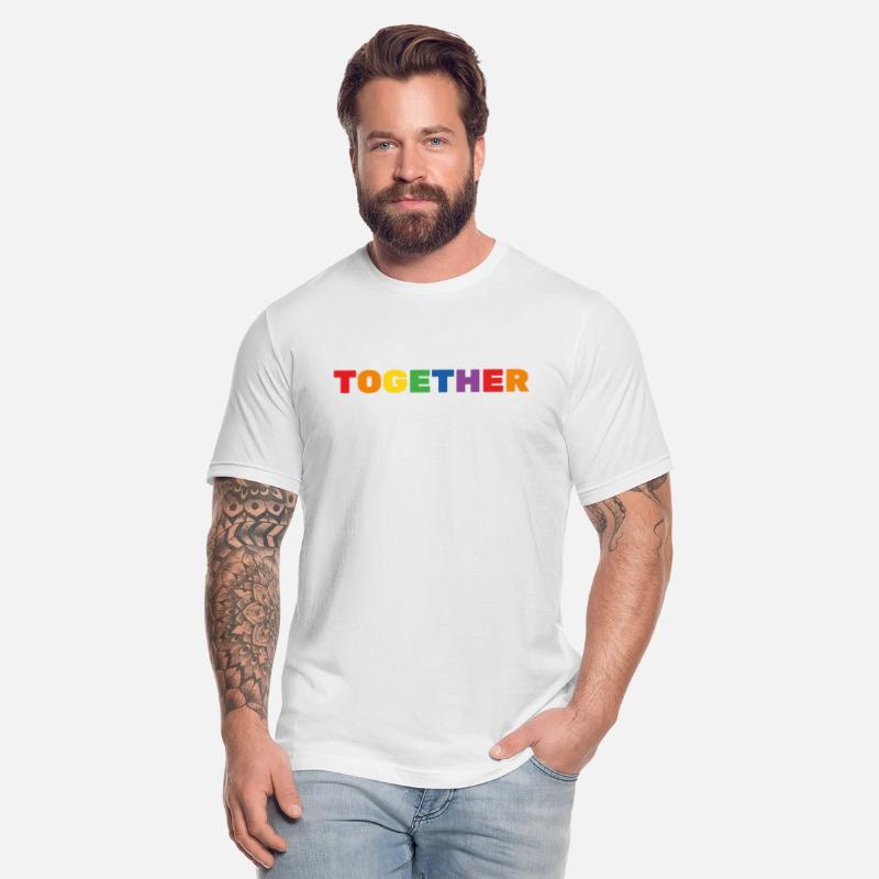 TOGETHER rainbow sign