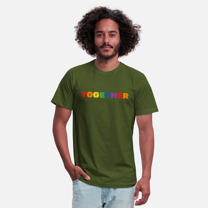 TOGETHER rainbow sign