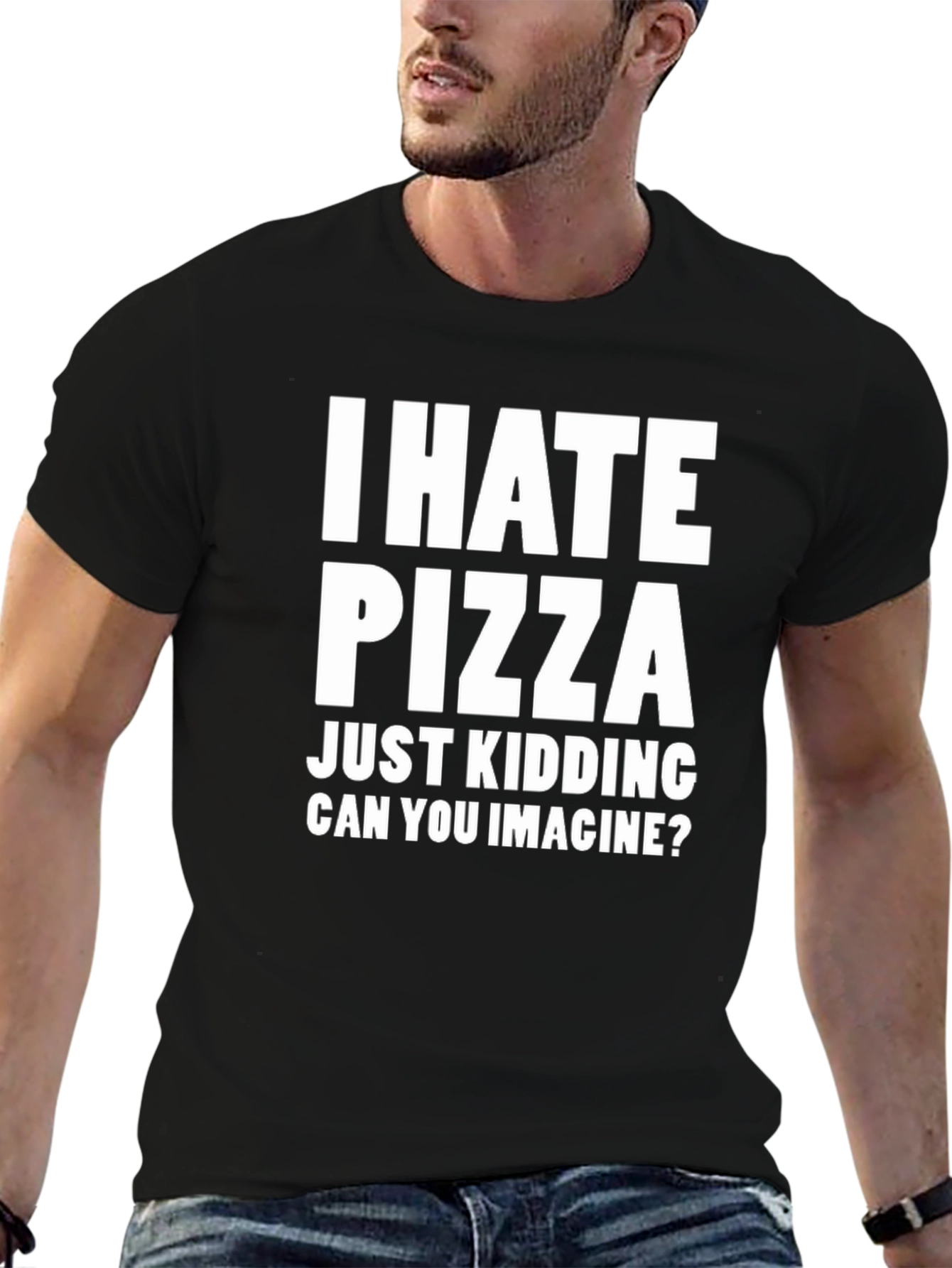Funny I Hate Pizza Graphic Tee