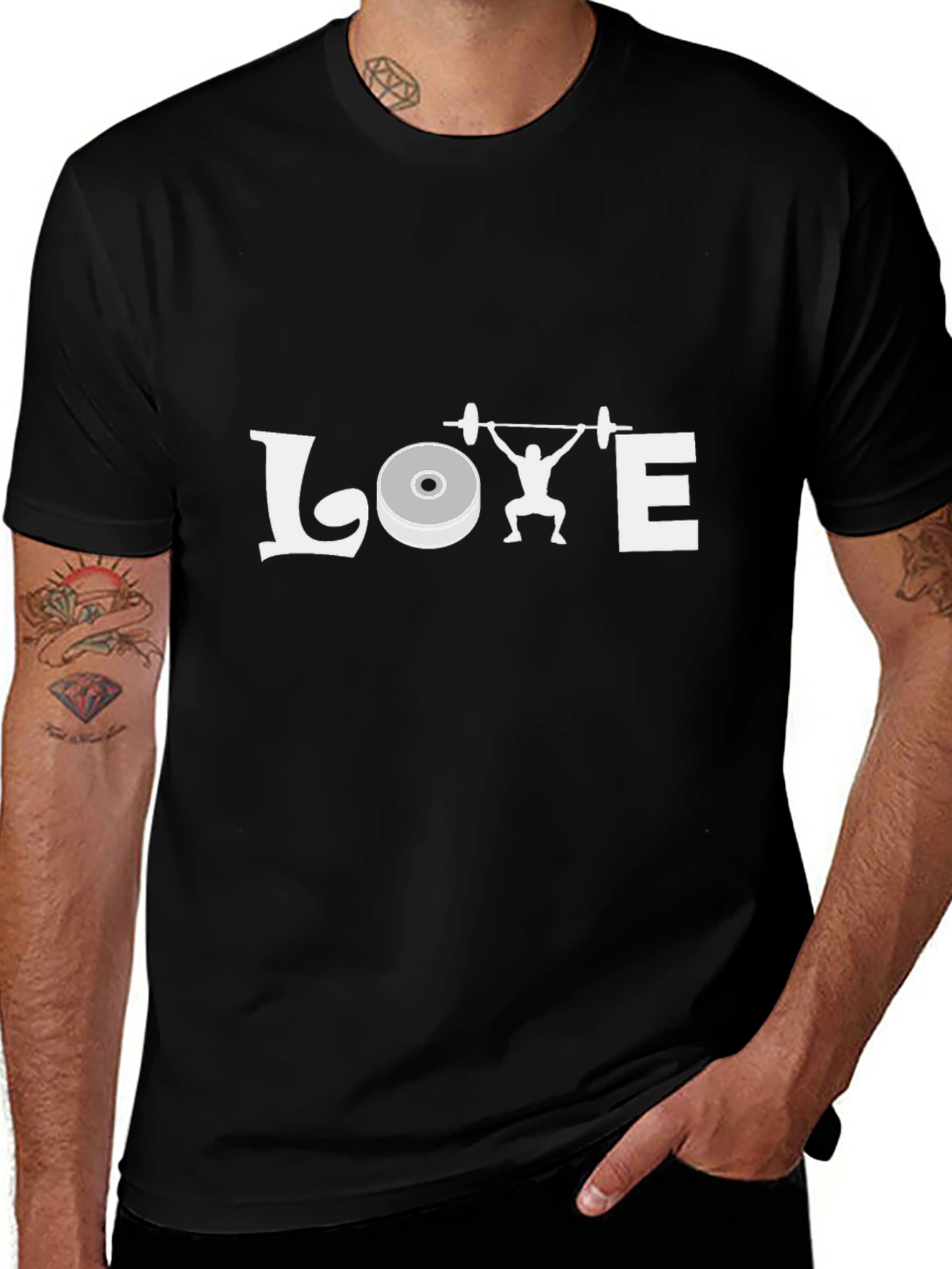Weightlifting LOVE Graphic Tee - Black