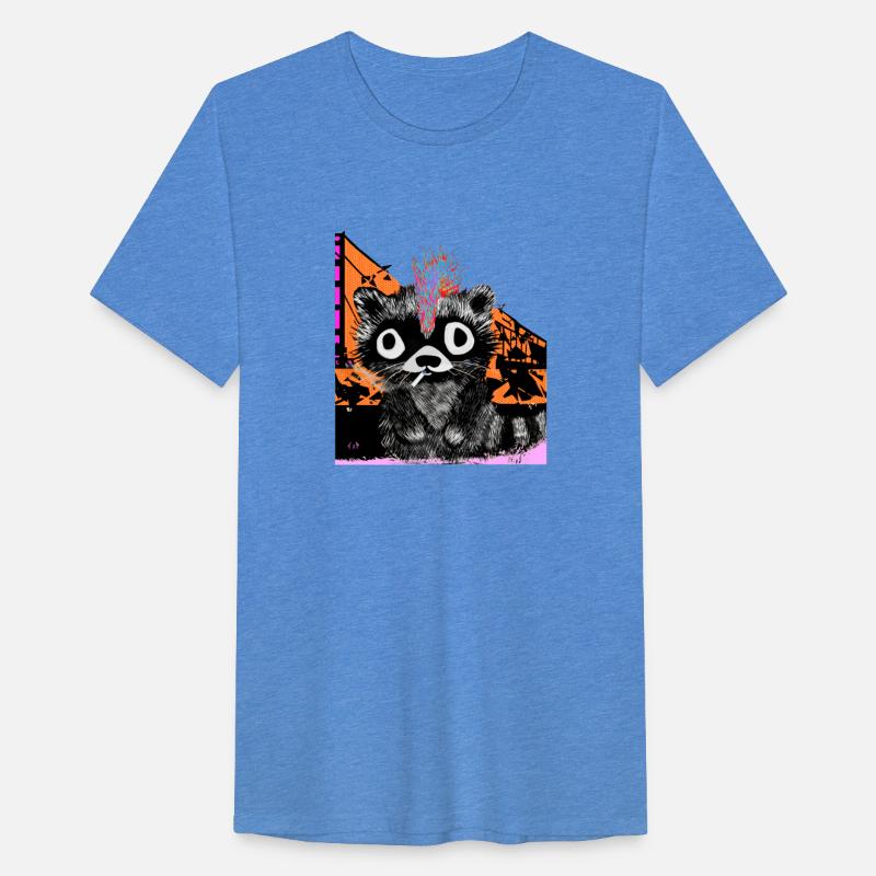 Trash Panda Raccoon Rainbow Mohawk Smoker