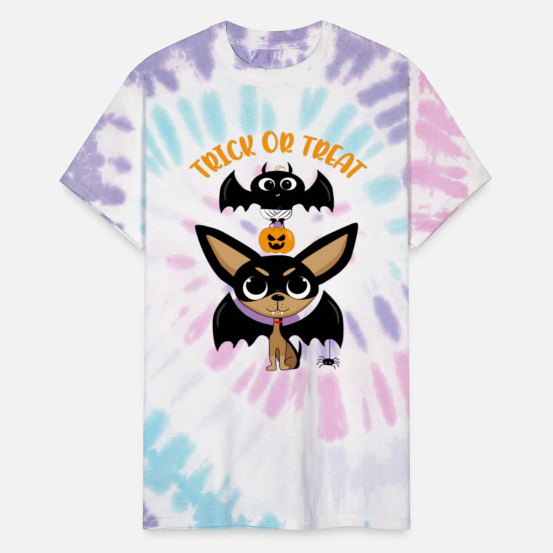 Trick-or-treating Vampire Chihuahua with Bat