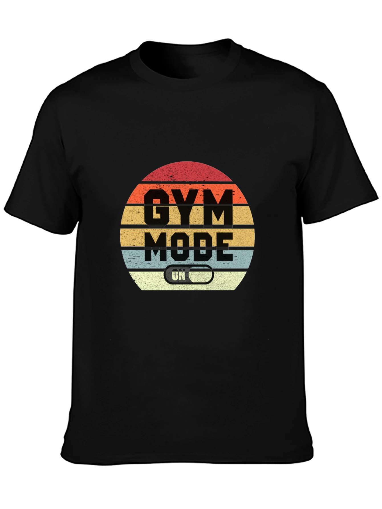 Gym Mode On Black T-Shirt