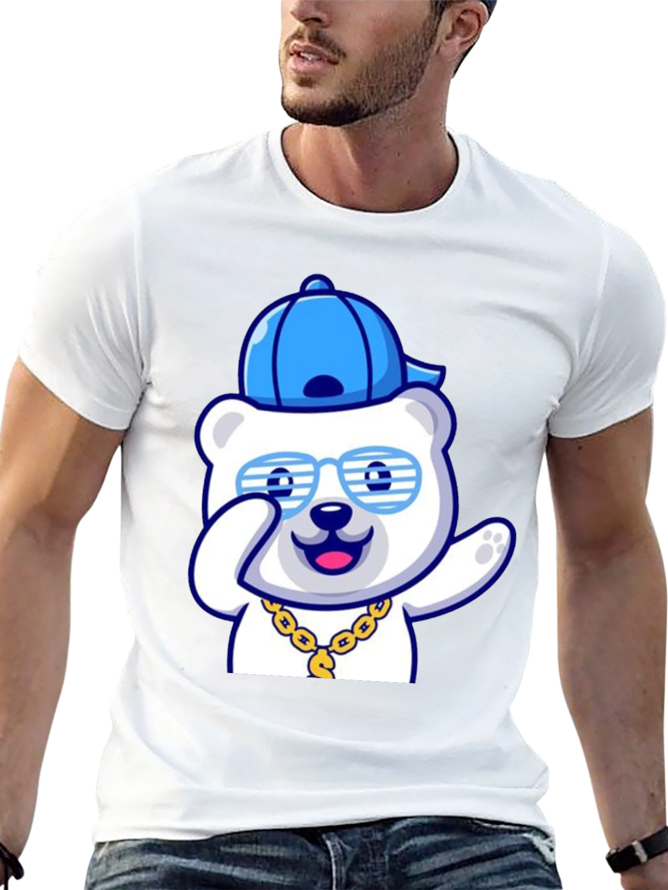 Cool Bear T-Shirt - Stylish Cartoon Graphic Tee