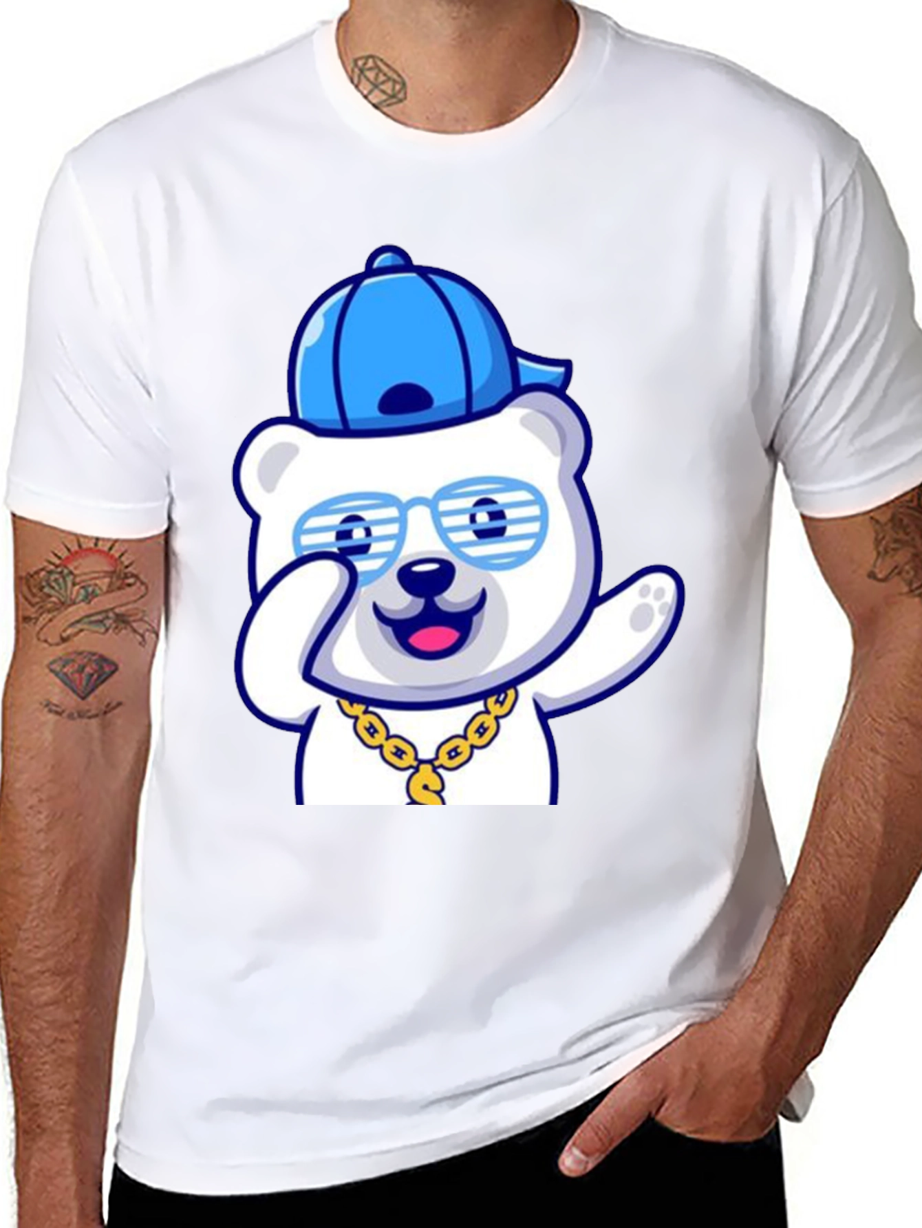 Cool Bear T-Shirt - Stylish Cartoon Graphic Tee