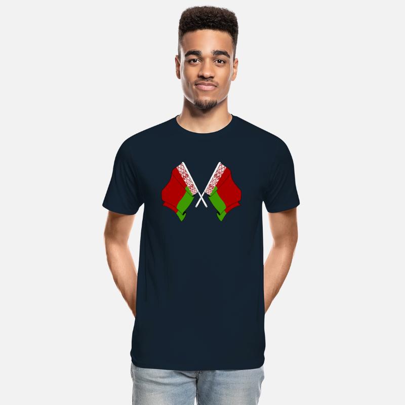 Two crossed flags of Belarus